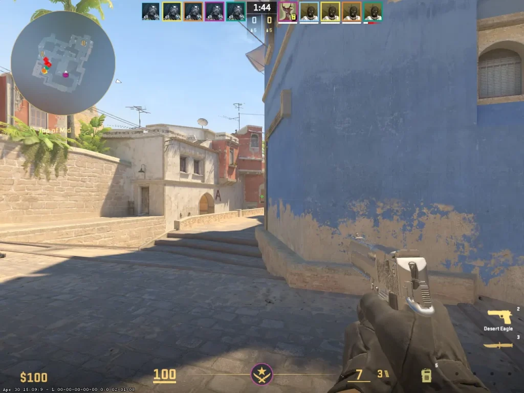 Crosshair on mirage on mid