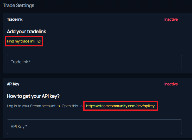 Setting up your Skinvault profile