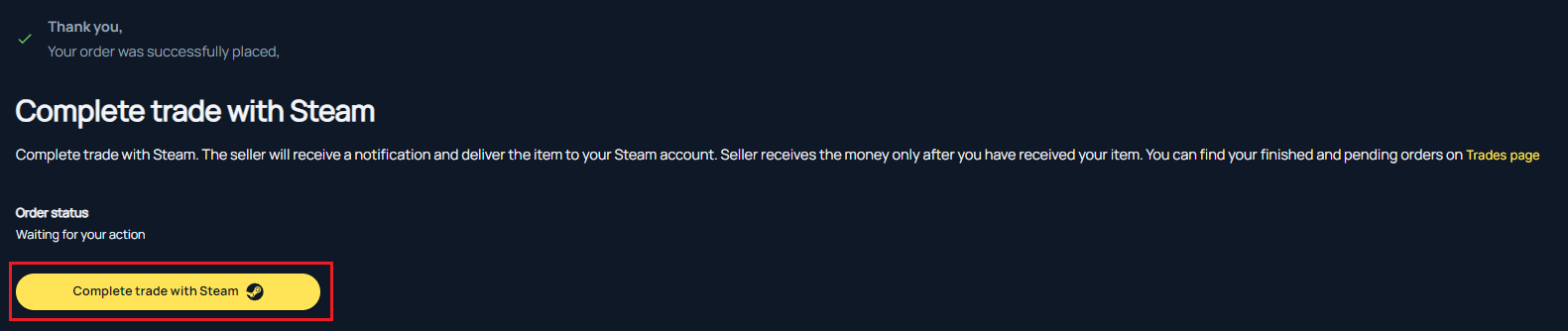 Initiating a trade offer